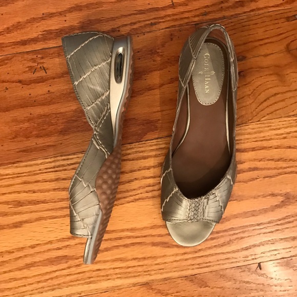 cole haan silver sandals